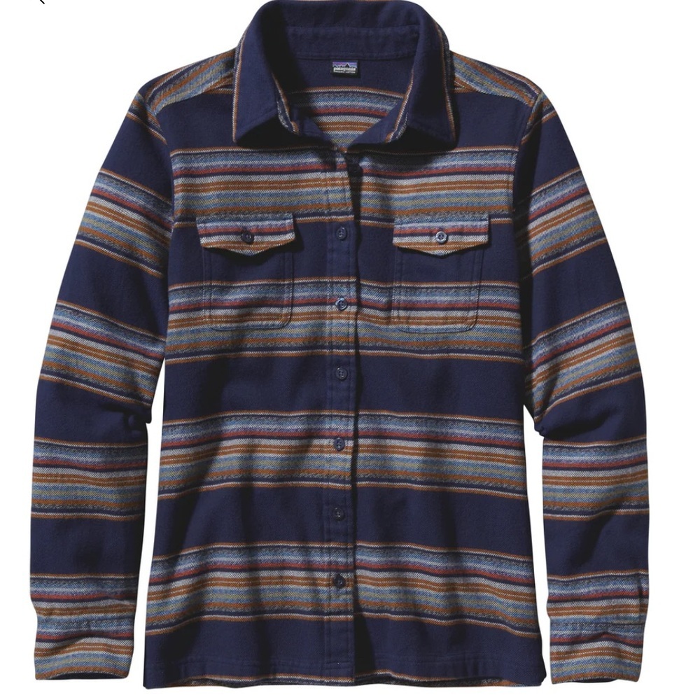Patagonia Women’s Long-Sleeved 100% Organic Cotton Flannel Fjord Flannel Size 8